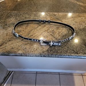 Swavorski Crystal Leather Belt